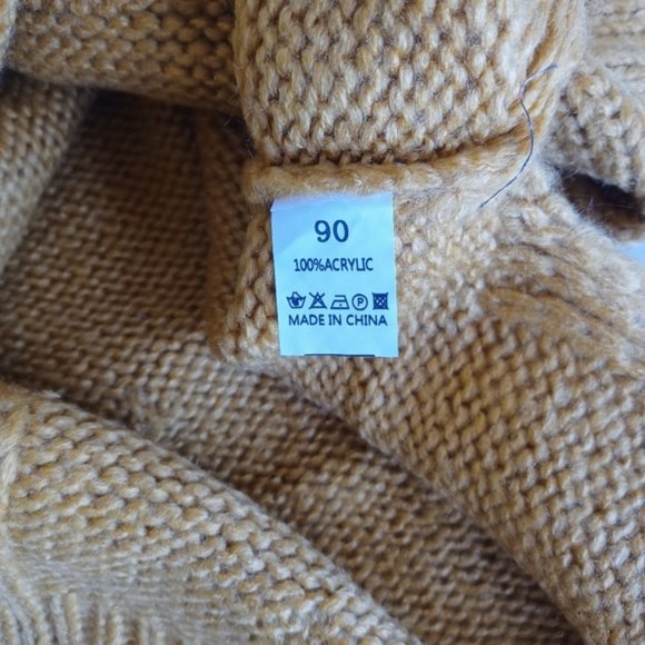 Infant Pom-Pom Cardigan Mustard - Picture 6 of 7